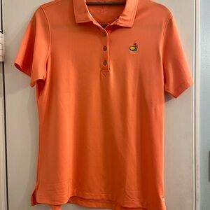 Magnolia Orange Button Down Masters Golf Shirt